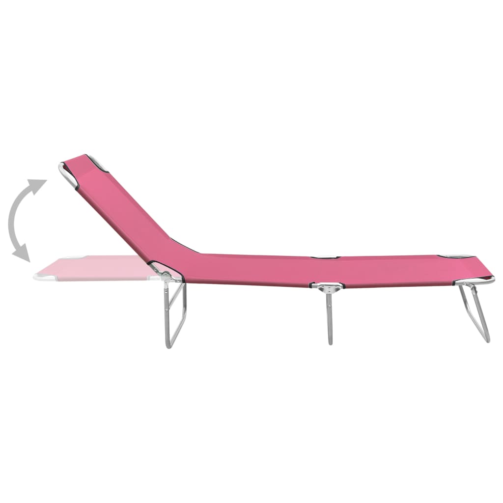 Ligbed inklapbaar staal en stof roze is nu te koop bij PeponiXL, paradijselijk wonen!