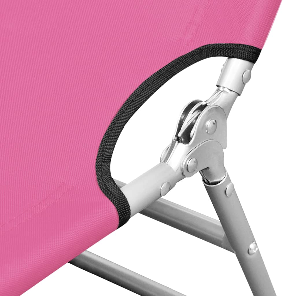 Ligbed inklapbaar met hoofdkussen staal magenta is nu te koop bij PeponiXL, paradijselijk wonen!