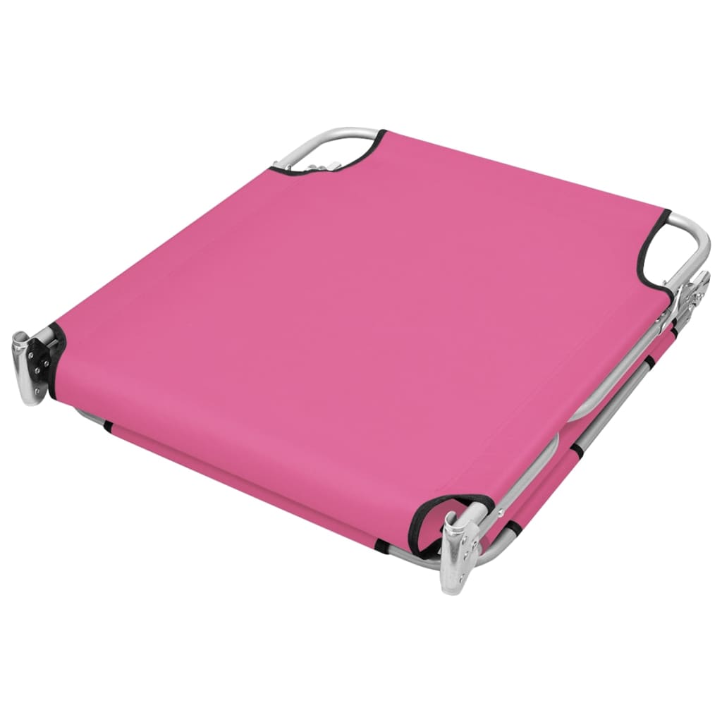 Ligbed inklapbaar met hoofdkussen staal magenta is nu te koop bij PeponiXL, paradijselijk wonen!