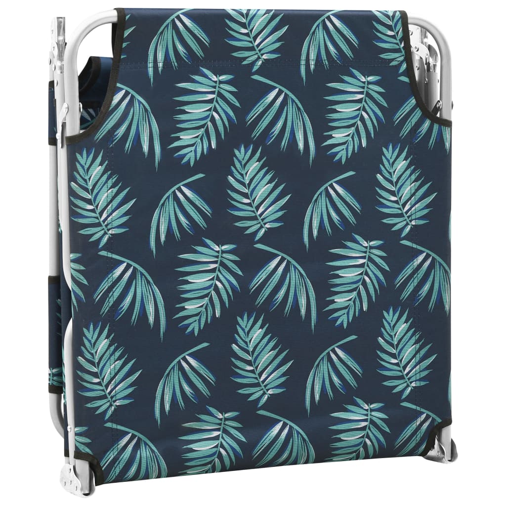 Ligbed inklapbaar met hoofdkussen bladmotief staal is nu te koop bij PeponiXL, paradijselijk wonen!