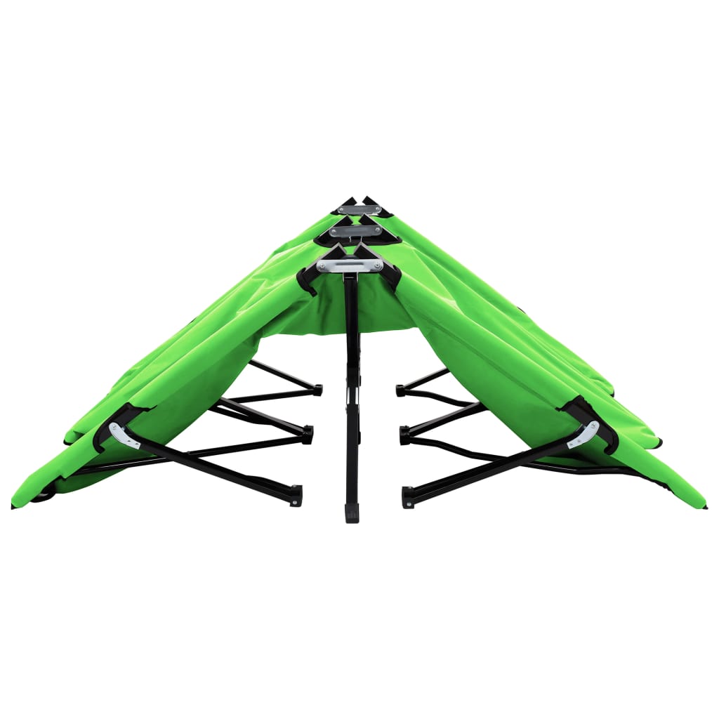 Ligbed 2-persoons inklapbaar staal groen is nu te koop bij PeponiXL, paradijselijk wonen!