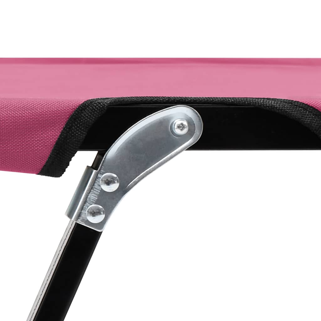 Ligbed 2-persoons inklapbaar staal roze is nu te koop bij PeponiXL, paradijselijk wonen!