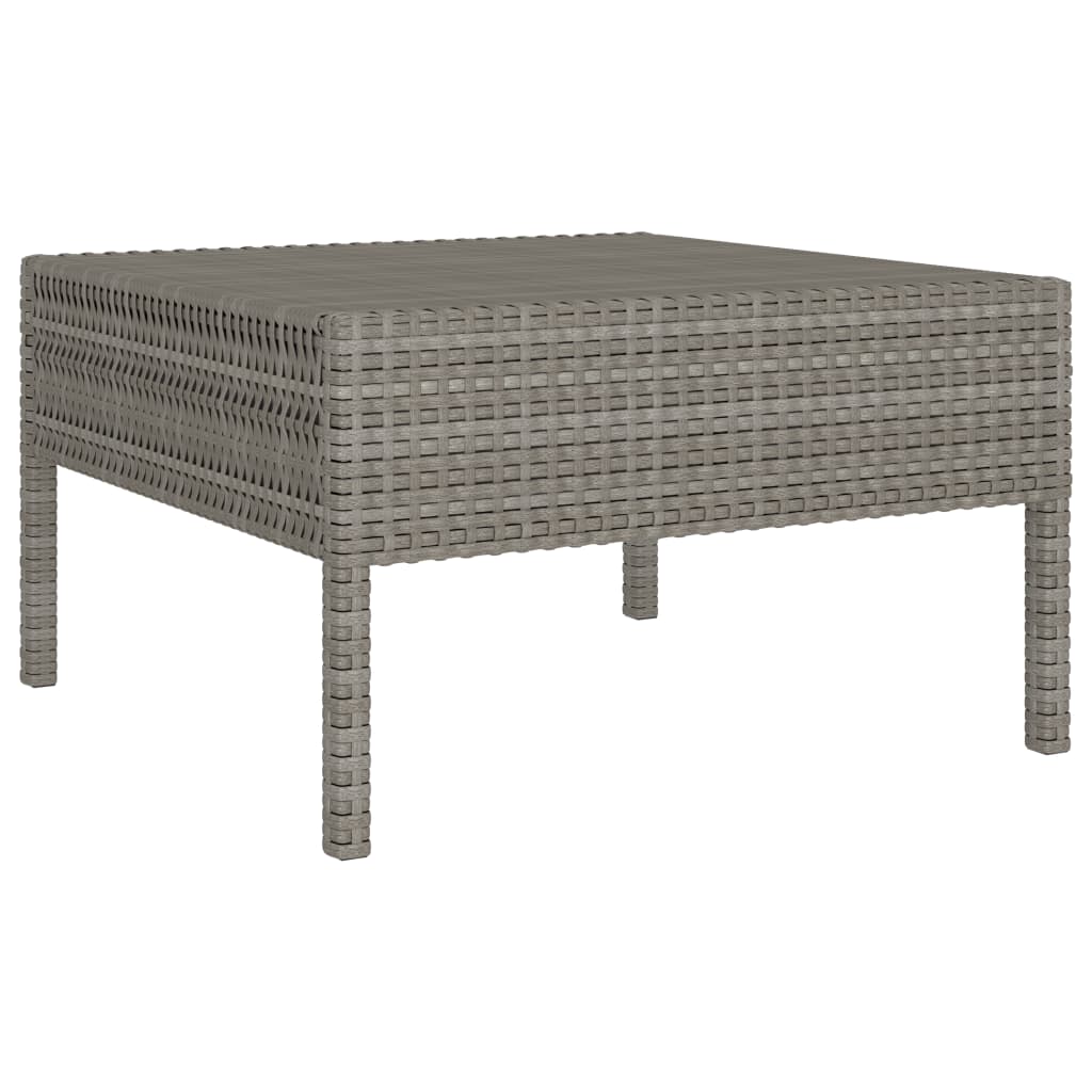 3-delige Loungeset met kussens poly rattan grijs is nu te koop bij PeponiXL, paradijselijk wonen!