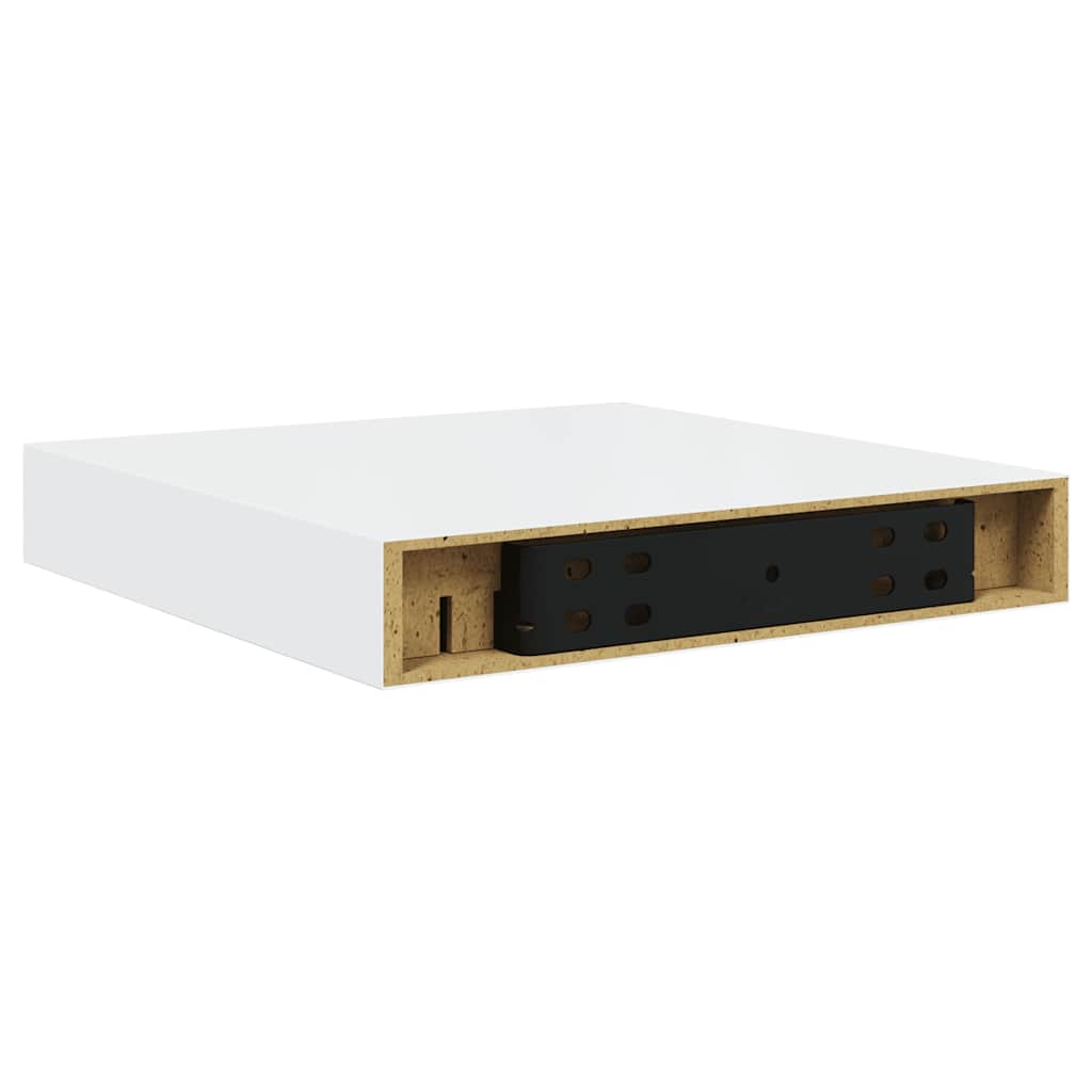 Wandschap zwevend 23x23,5x3,8 cm MDF hoogglans wit is nu te koop bij PeponiXL, paradijselijk wonen!