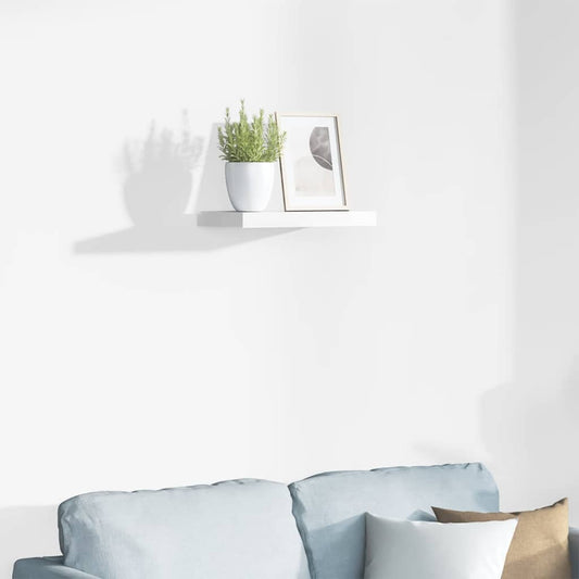 Wandschap zwevend 40x23,5x3,8 cm MDF hoogglans wit is nu te koop bij PeponiXL, paradijselijk wonen!