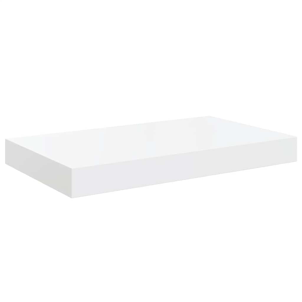 Wandschappen zwevend 2 st 40x23x3,8 cm MDF hoogglans wit is nu te koop bij PeponiXL, paradijselijk wonen!