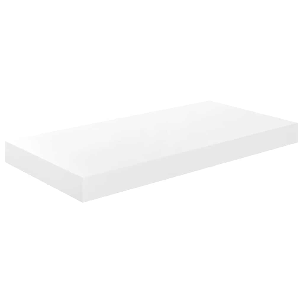 Wandschap zwevend 50x23x3,8 cm MDF hoogglans wit is nu te koop bij PeponiXL, paradijselijk wonen!
