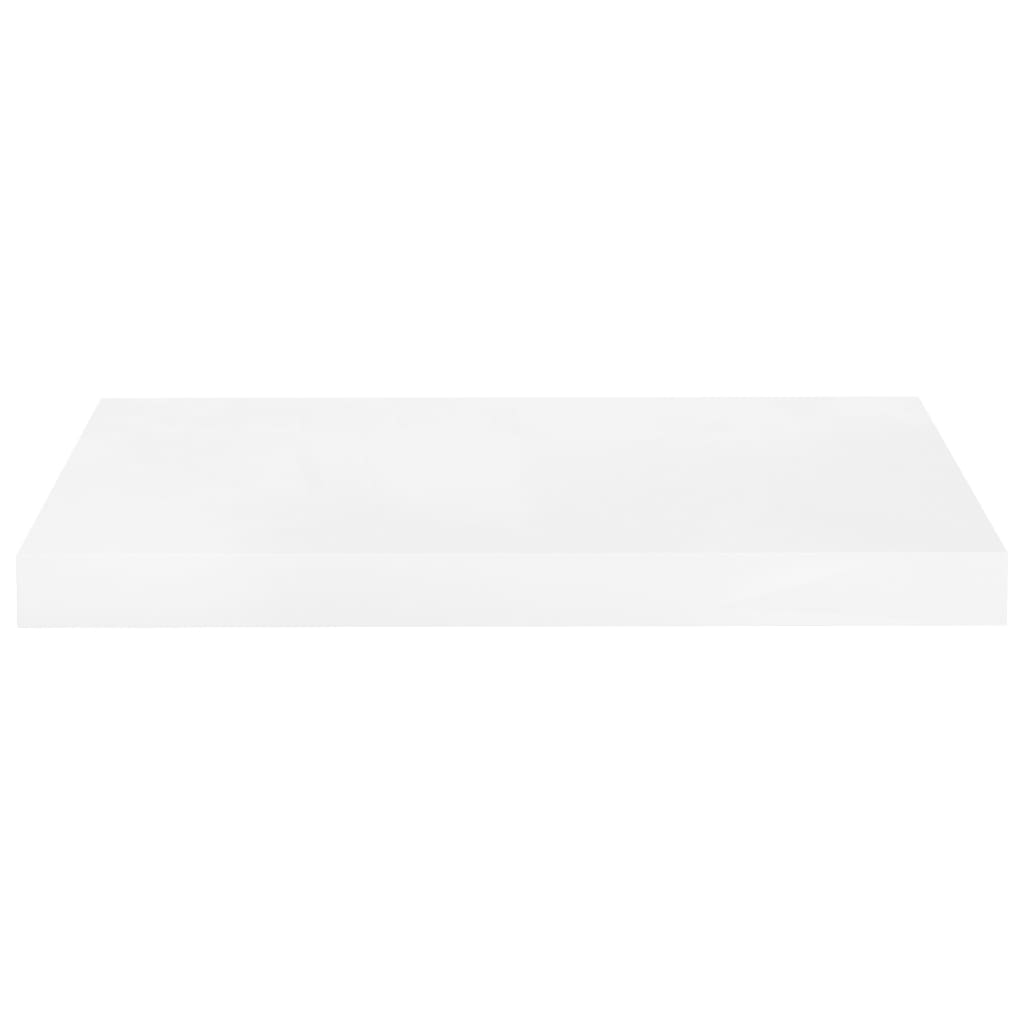 Wandschap zwevend 50x23x3,8 cm MDF hoogglans wit is nu te koop bij PeponiXL, paradijselijk wonen!
