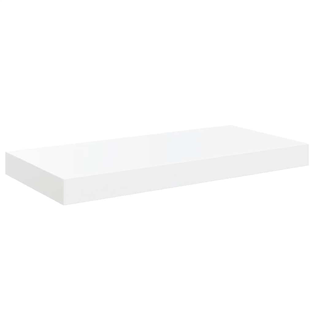 Wandschappen zwevend 2 st 50x23x3,8 cm MDF hoogglans wit is nu te koop bij PeponiXL, paradijselijk wonen!