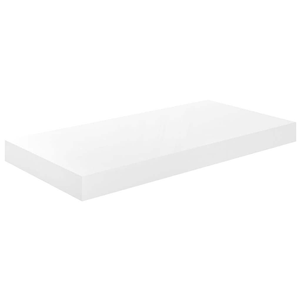 Wandschappen zwevend 4 st 50x23x3,8 cm MDF hoogglans wit is nu te koop bij PeponiXL, paradijselijk wonen!