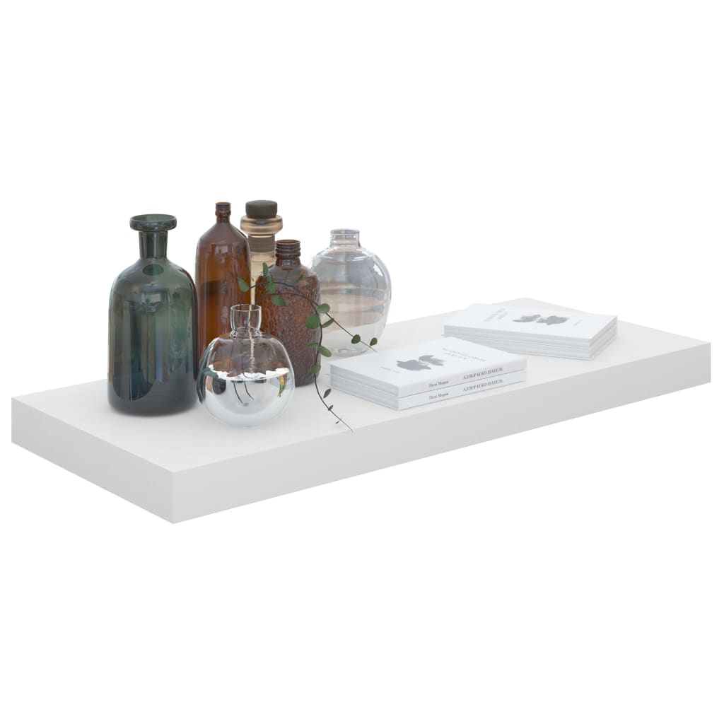 Wandschap zwevend 60x23,5x3,8 cm MDF hoogglans wit is nu te koop bij PeponiXL, paradijselijk wonen!
