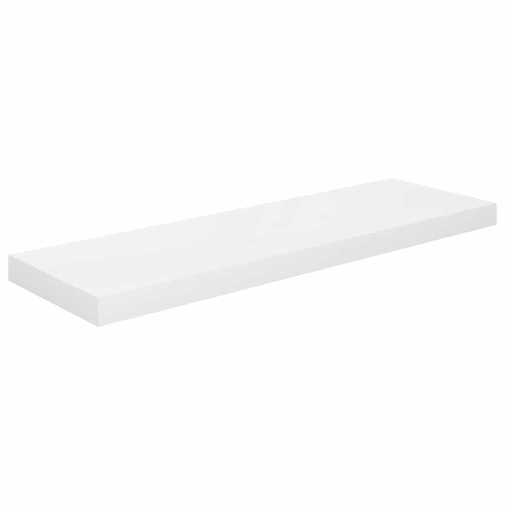 Wandschap zwevend 80x23,5x3,8 cm MDF hoogglans wit is nu te koop bij PeponiXL, paradijselijk wonen!