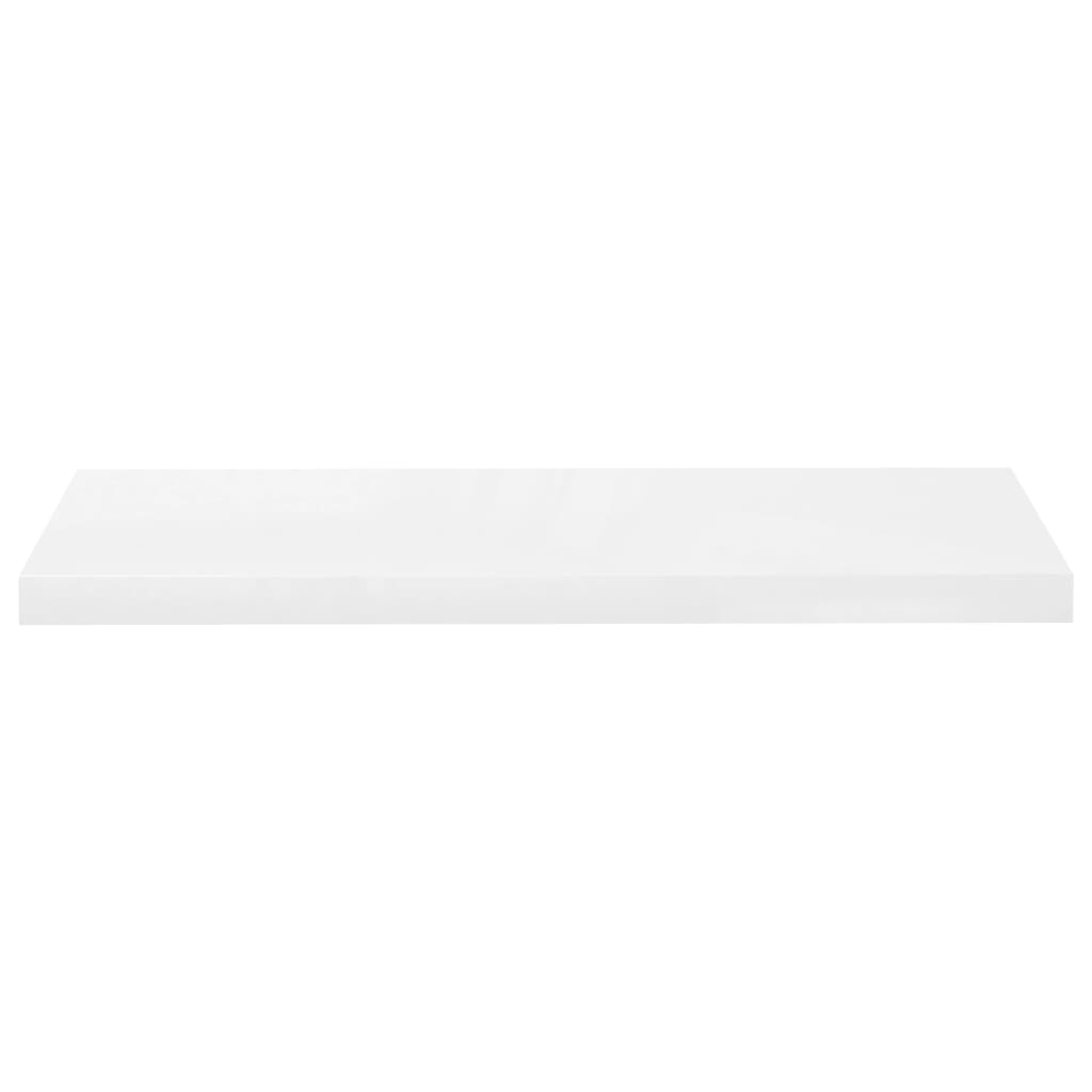 Wandschap zwevend 80x23,5x3,8 cm MDF hoogglans wit is nu te koop bij PeponiXL, paradijselijk wonen!