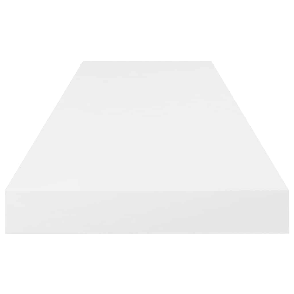 Wandschap zwevend 80x23,5x3,8 cm MDF hoogglans wit is nu te koop bij PeponiXL, paradijselijk wonen!