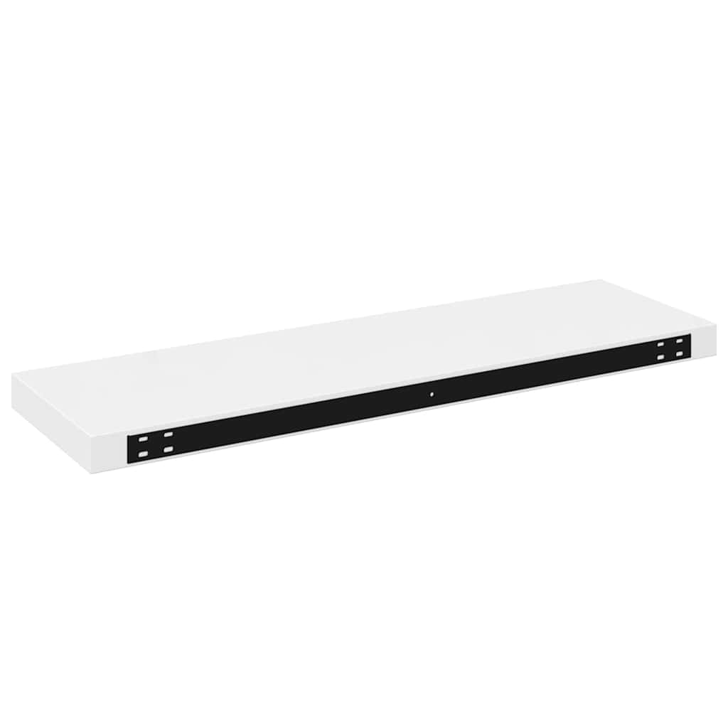 Wandschap zwevend 80x23,5x3,8 cm MDF hoogglans wit is nu te koop bij PeponiXL, paradijselijk wonen!