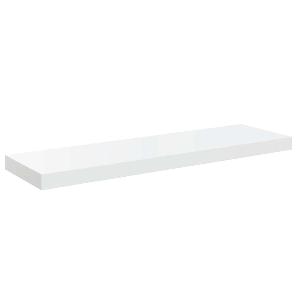 Wandschappen zwevend 2 st 80x23,5x3,8 cm MDF hoogglans wit is nu te koop bij PeponiXL, paradijselijk wonen!
