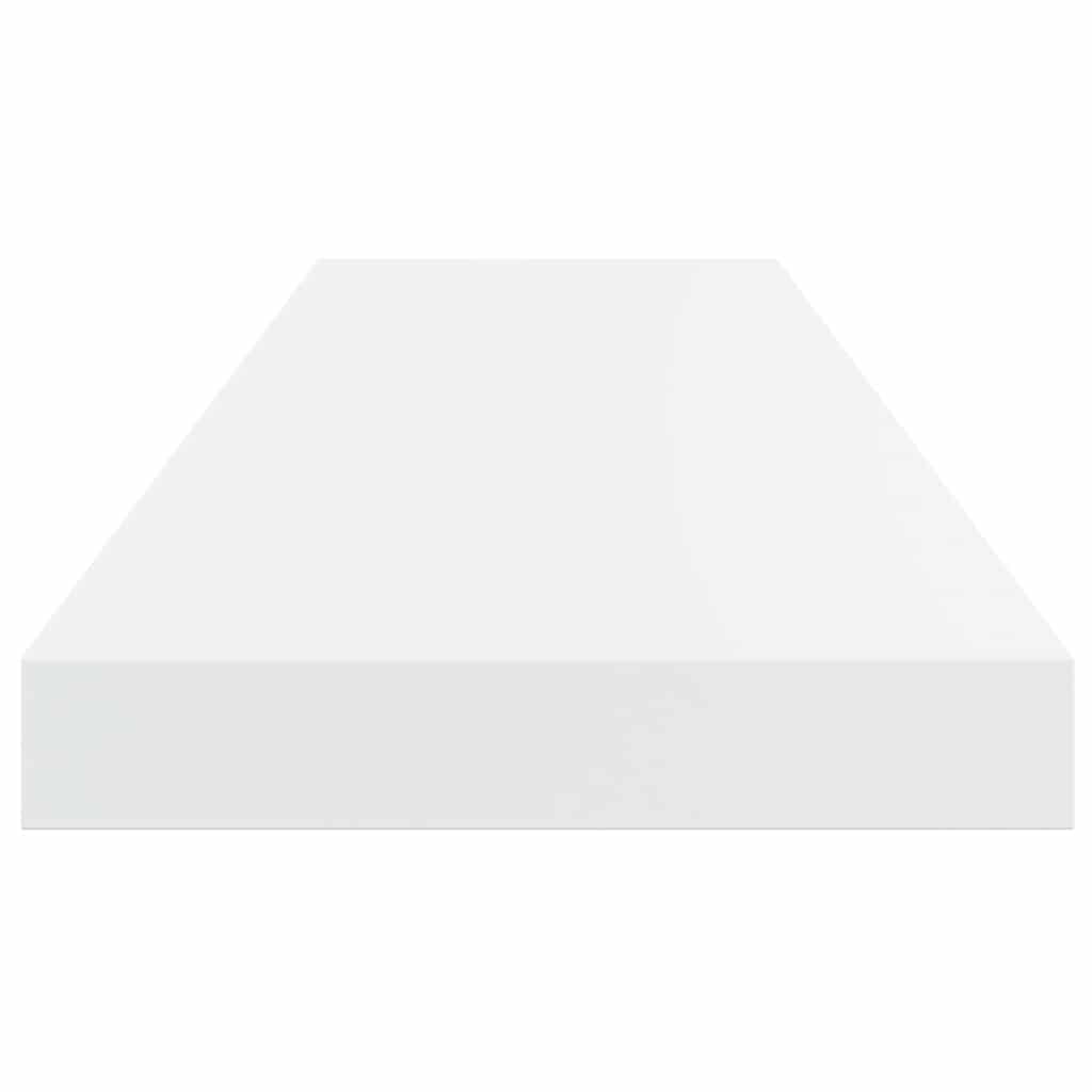 Wandschappen zwevend 2 st 80x23,5x3,8 cm MDF hoogglans wit is nu te koop bij PeponiXL, paradijselijk wonen!
