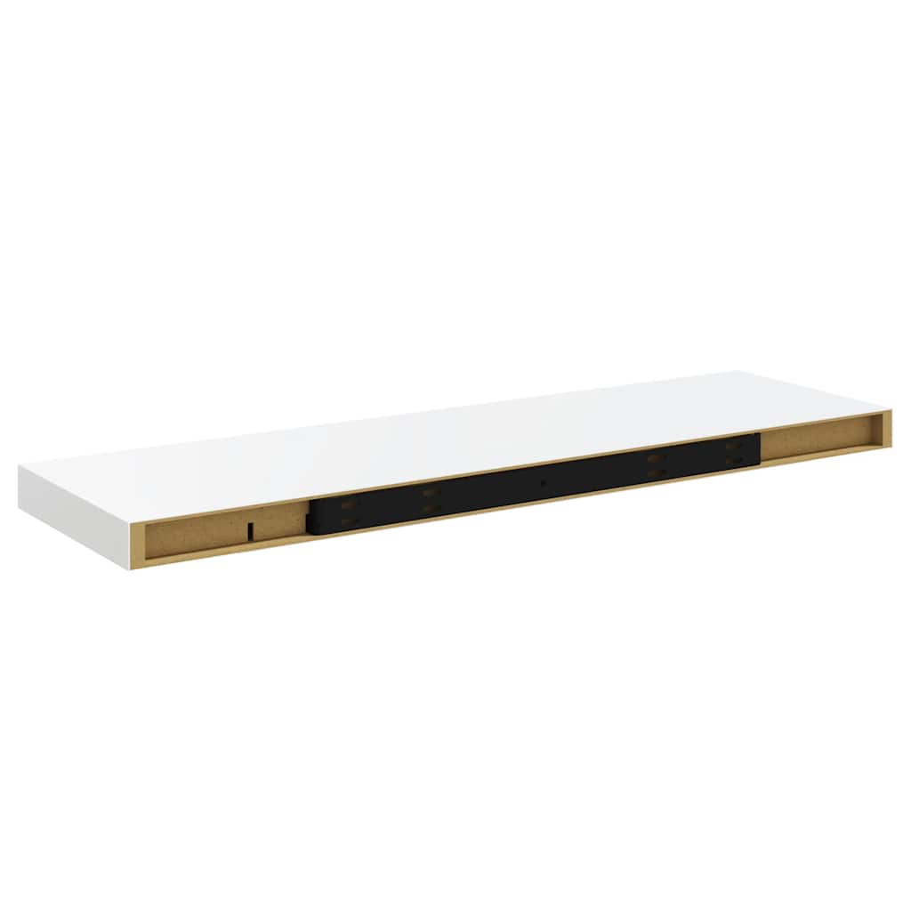 Wandschappen zwevend 2 st 80x23,5x3,8 cm MDF hoogglans wit is nu te koop bij PeponiXL, paradijselijk wonen!