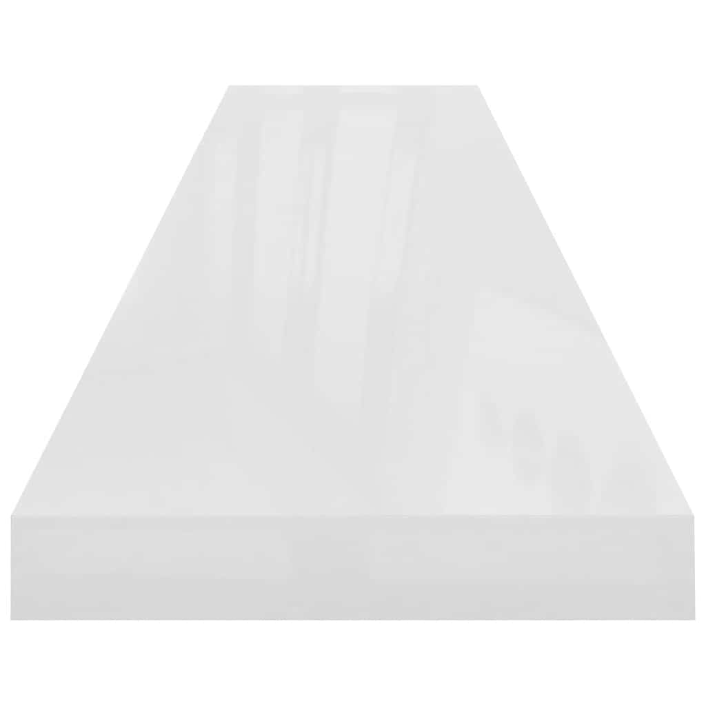Wandschap zwevend 120x23,5x3,8 cm MDF hoogglans wit is nu te koop bij PeponiXL, paradijselijk wonen!