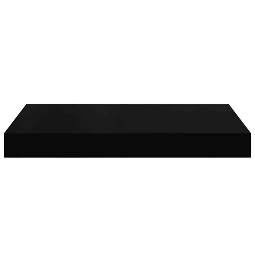 Wandschappen zwevend 2 st 40x23,5x3,8 cm MDF hoogglans zwart is nu te koop bij PeponiXL, paradijselijk wonen!