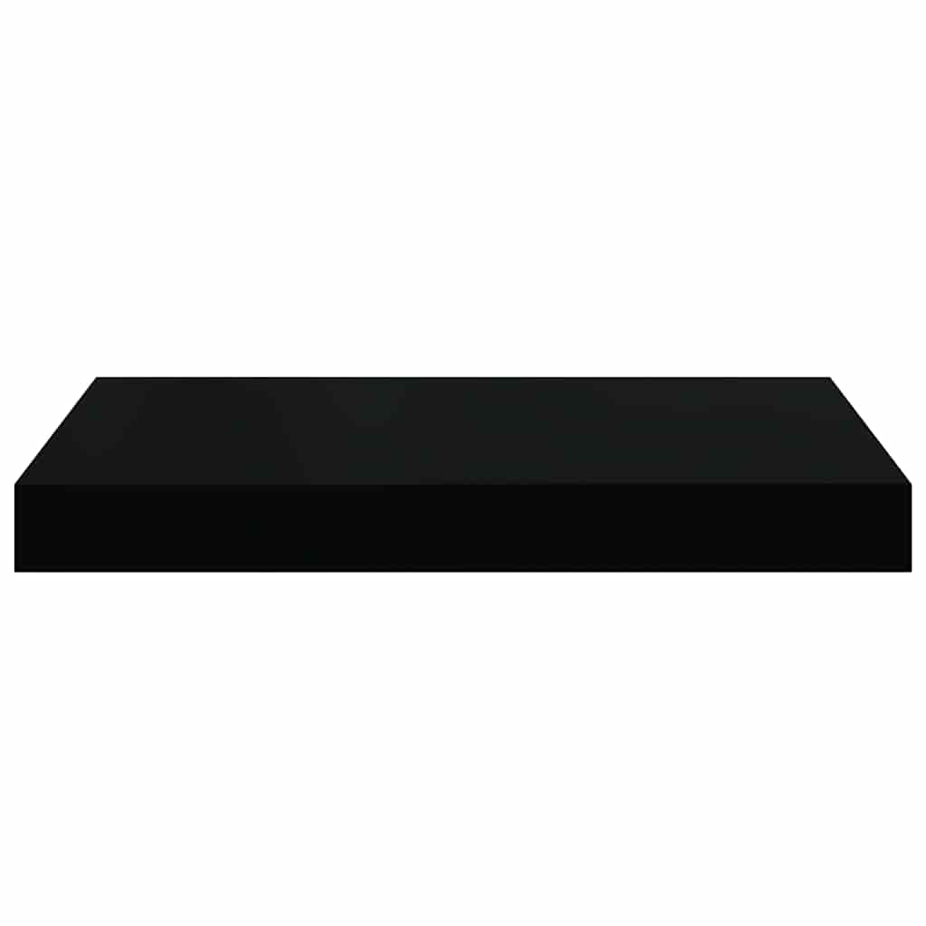 Wandschappen zwevend 2 st 40x23x3,8 cm MDF hoogglans zwart is nu te koop bij PeponiXL, paradijselijk wonen!