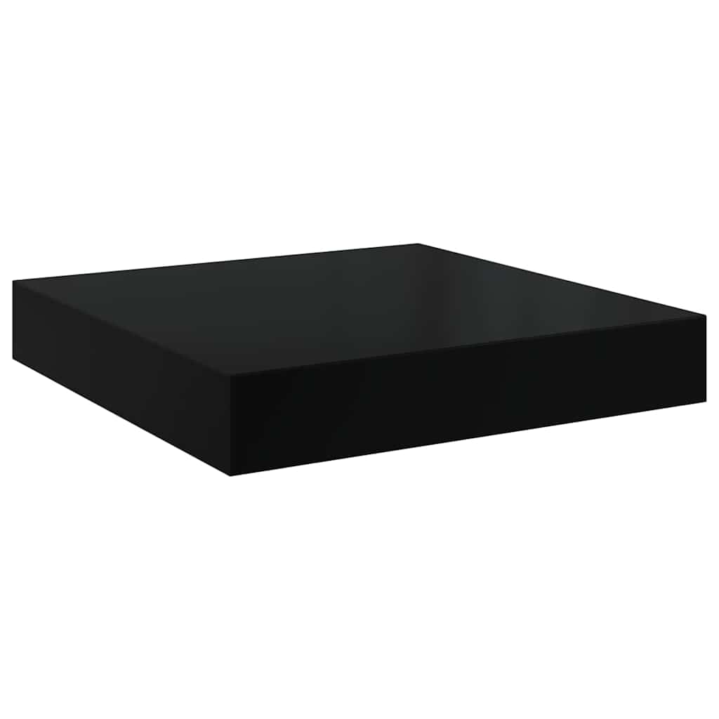Wandschappen zwevend 2 st 40x23,5x3,8 cm MDF hoogglans zwart is nu te koop bij PeponiXL, paradijselijk wonen!
