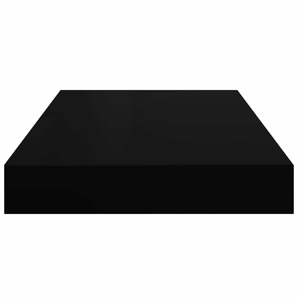 Wandschappen zwevend 2 st 40x23x3,8 cm MDF hoogglans zwart is nu te koop bij PeponiXL, paradijselijk wonen!