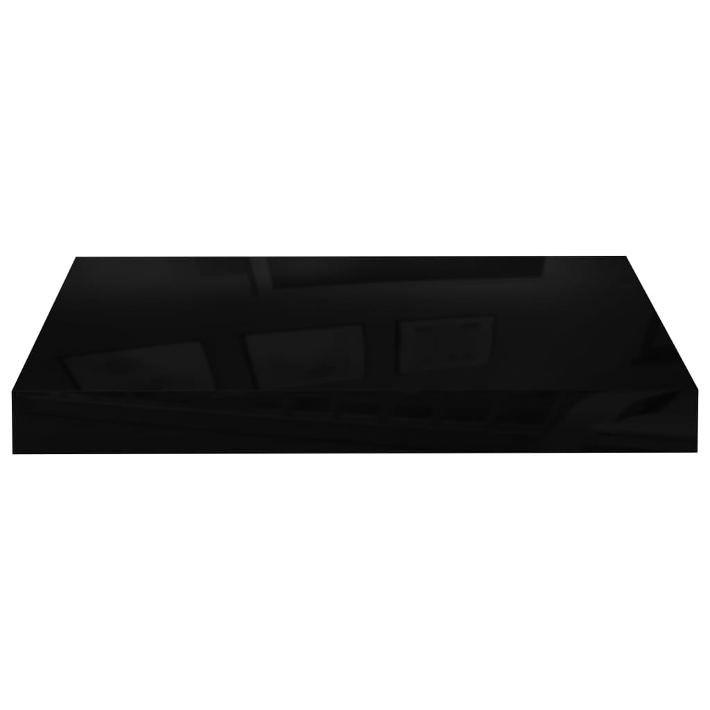 Wandschappen zwevend 4 st 40x23x3,8 cm MDF hoogglans zwart is nu te koop bij PeponiXL, paradijselijk wonen!