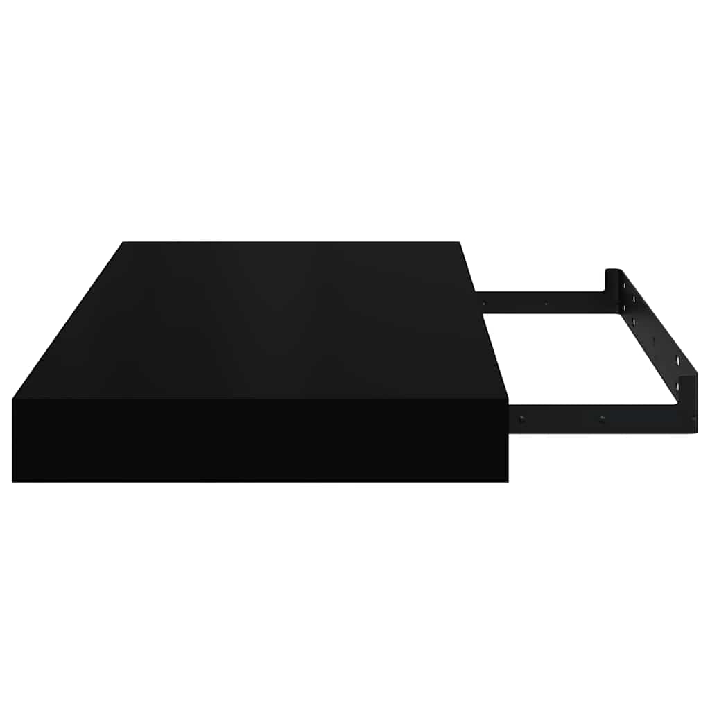 Wandschappen zwevend 4 st 40x23x3,8 cm MDF hoogglans zwart is nu te koop bij PeponiXL, paradijselijk wonen!