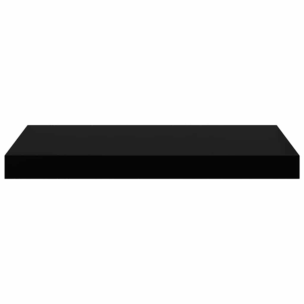 Wandschap zwevend 50x23x3,8 cm MDF hoogglans zwart is nu te koop bij PeponiXL, paradijselijk wonen!