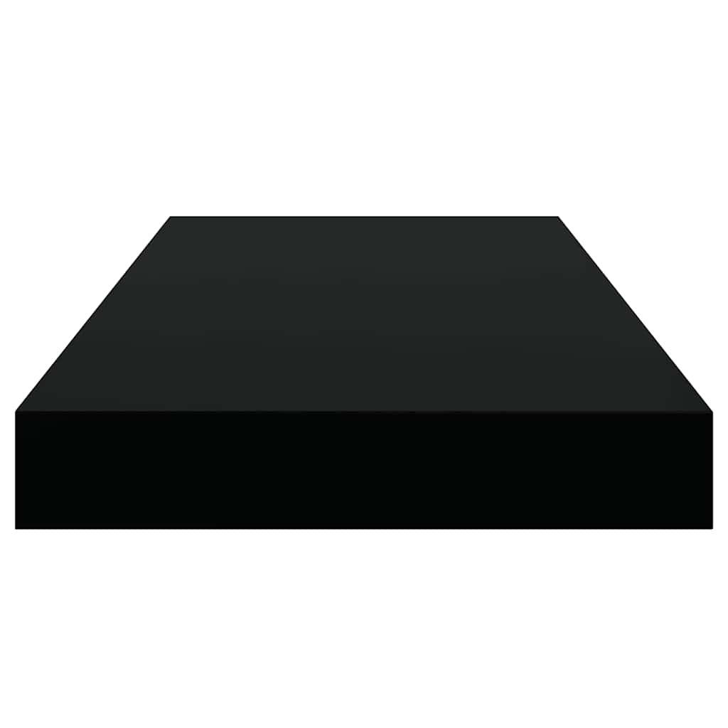 Wandschap zwevend 50x23x3,8 cm MDF hoogglans zwart is nu te koop bij PeponiXL, paradijselijk wonen!