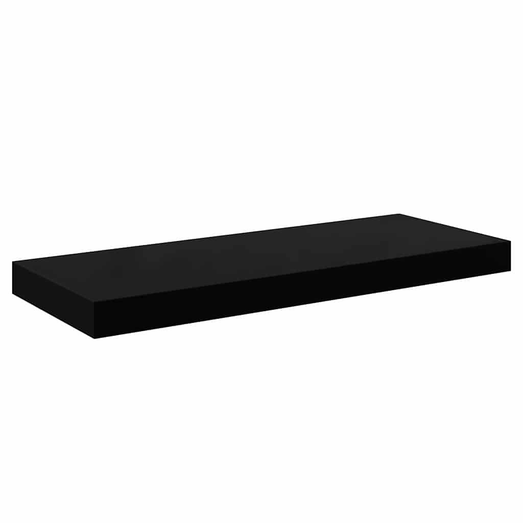 Wandschap zwevend 60x23,5x3,8 cm MDF hoogglans zwart is nu te koop bij PeponiXL, paradijselijk wonen!