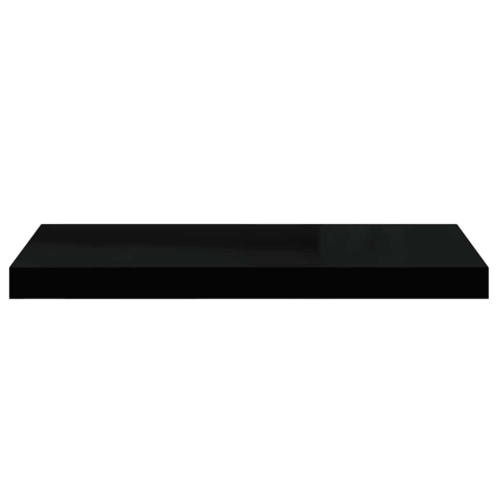 Wandschap zwevend 60x23,5x3,8 cm MDF hoogglans zwart is nu te koop bij PeponiXL, paradijselijk wonen!