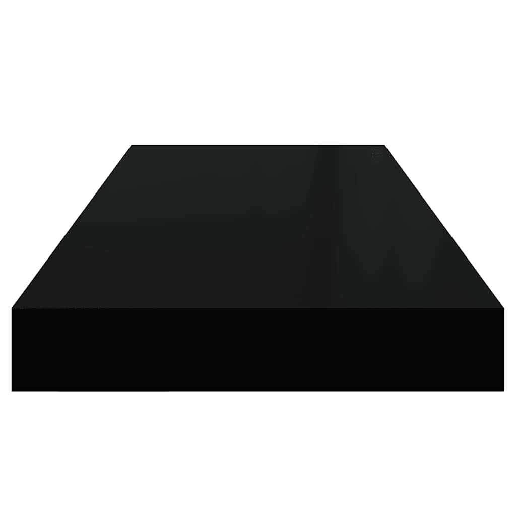 Wandschap zwevend 60x23,5x3,8 cm MDF hoogglans zwart is nu te koop bij PeponiXL, paradijselijk wonen!