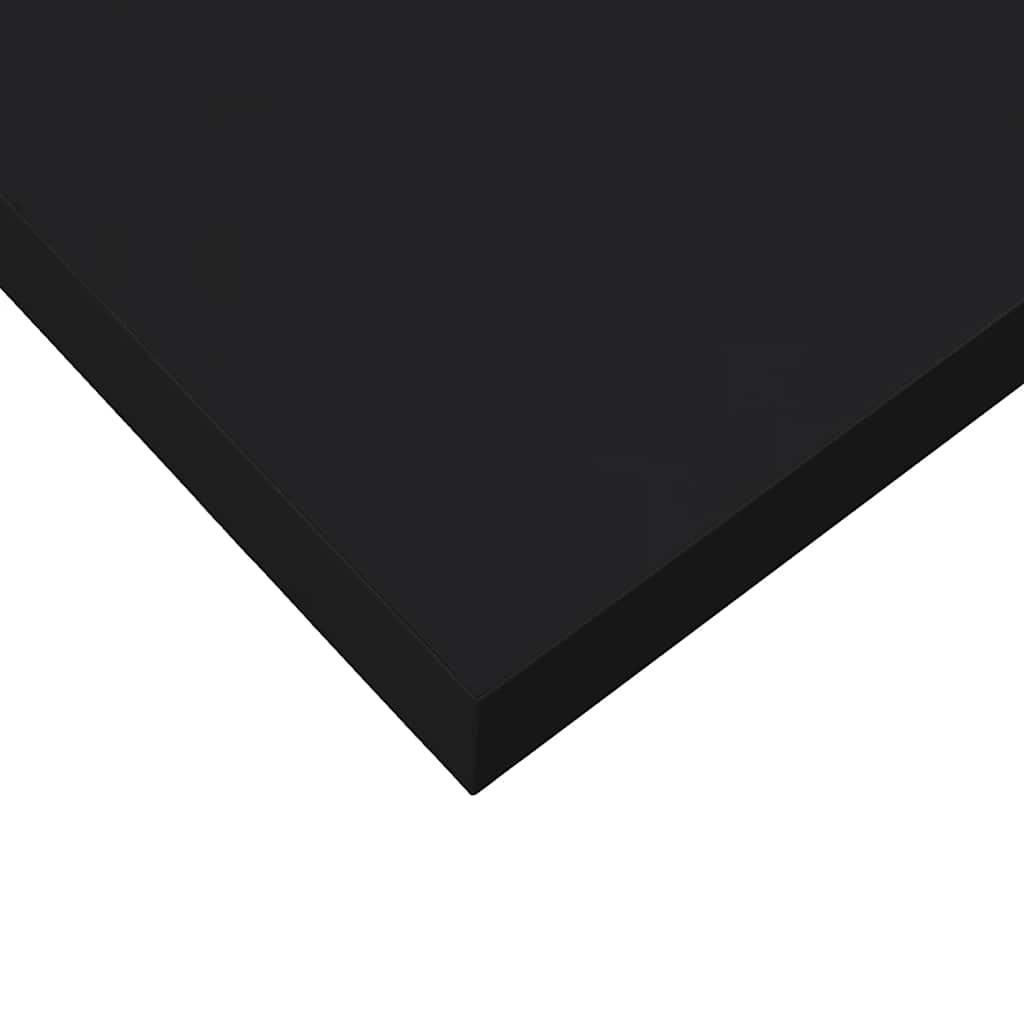 Wandschap zwevend 90x23,5x3,8 cm MDF hoogglans zwart is nu te koop bij PeponiXL, paradijselijk wonen!