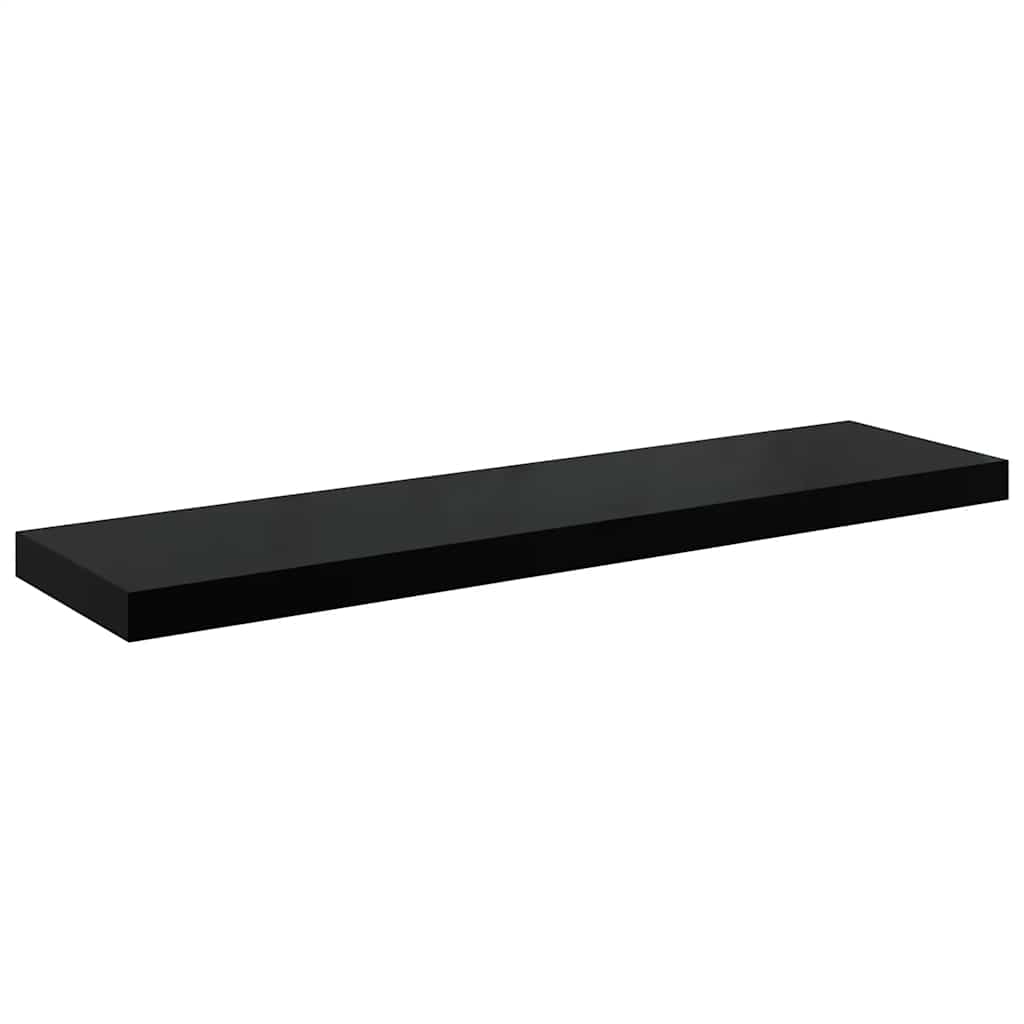 Wandschappen zwevend 4 st 90x23,5x3,8 cm MDF hoogglans zwart is nu te koop bij PeponiXL, paradijselijk wonen!