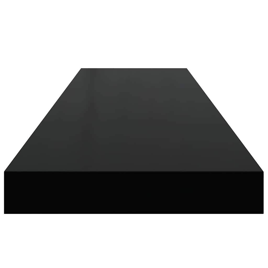 Wandschappen zwevend 4 st 90x23,5x3,8 cm MDF hoogglans zwart is nu te koop bij PeponiXL, paradijselijk wonen!