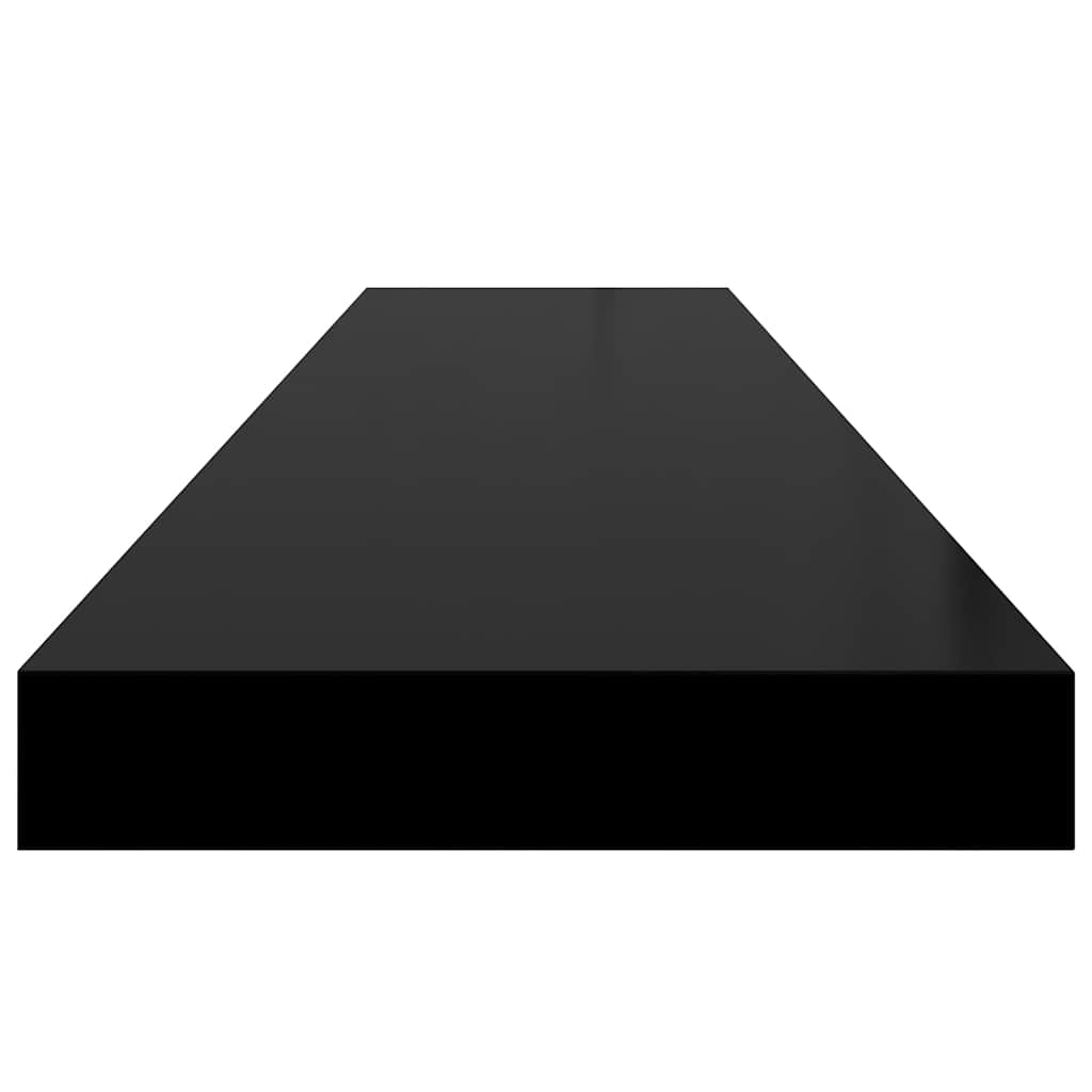 Wandschap zwevend 120x23,5x3,8 cm MDF hoogglans zwart is nu te koop bij PeponiXL, paradijselijk wonen!