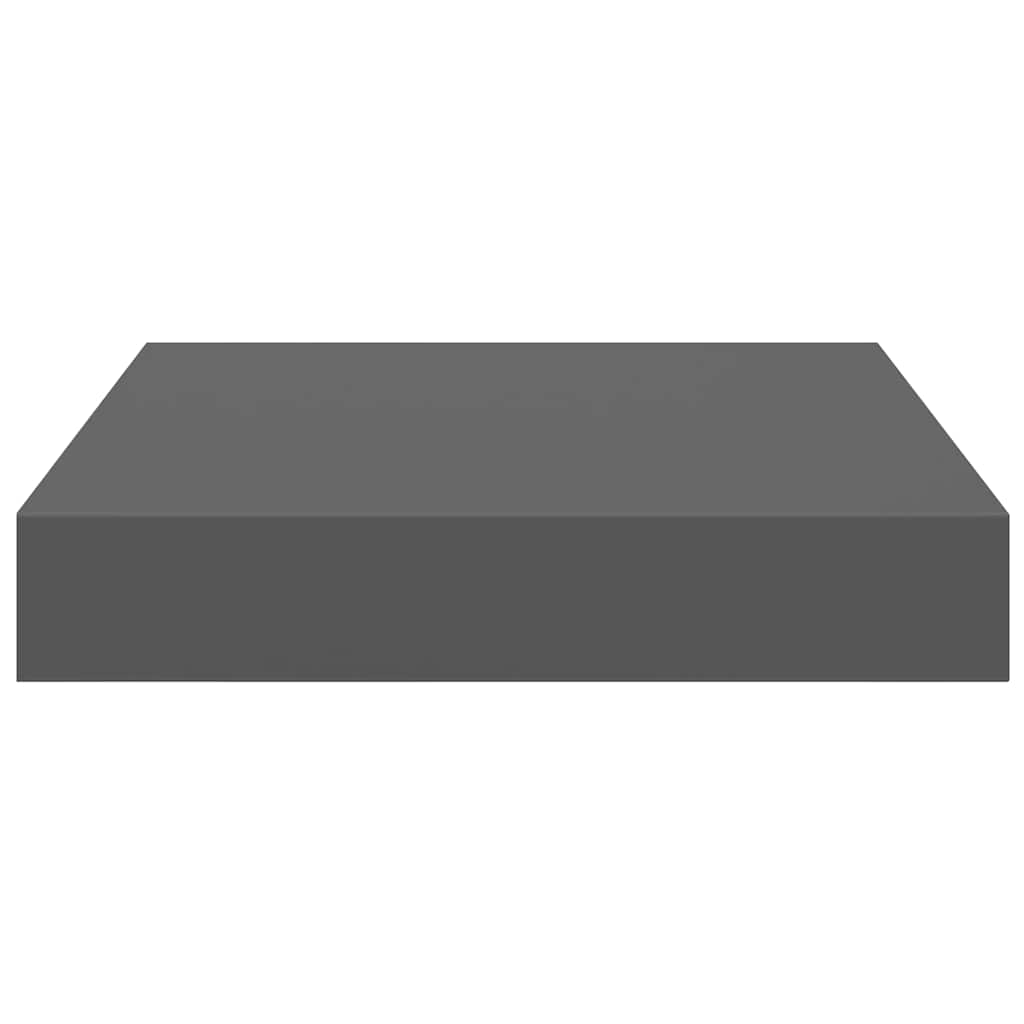 Wandschap zwevend 23x23,5x3,8 cm MDF hoogglans grijs is nu te koop bij PeponiXL, paradijselijk wonen!