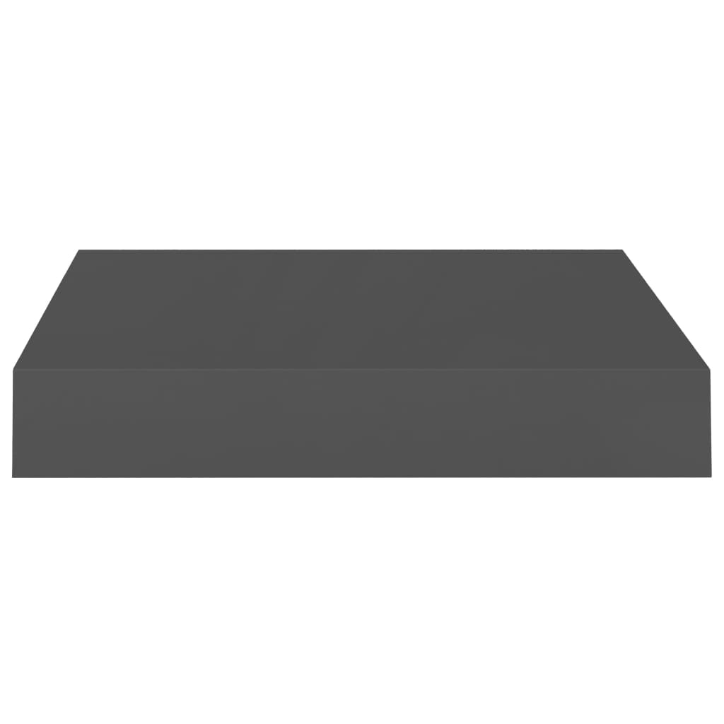 Wandschappen zwevend 4 st 23x23,5x3,8 cm MDF hoogglans grijs is nu te koop bij PeponiXL, paradijselijk wonen!
