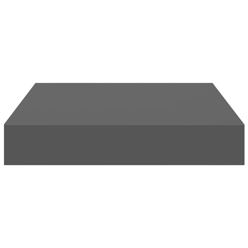 Wandschappen zwevend 4 st 23x23,5x3,8 cm MDF hoogglans grijs is nu te koop bij PeponiXL, paradijselijk wonen!