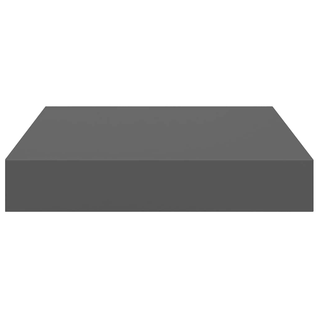 Wandschappen zwevend 4 st 23x23,5x3,8 cm MDF hoogglans grijs is nu te koop bij PeponiXL, paradijselijk wonen!