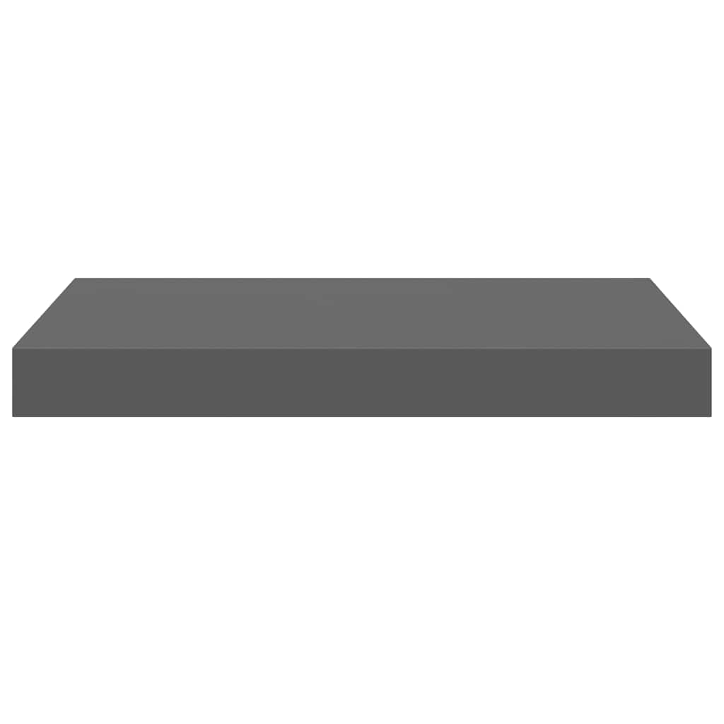 Wandschap zwevend 40x23x3,8 cm MDF hoogglans grijs is nu te koop bij PeponiXL, paradijselijk wonen!