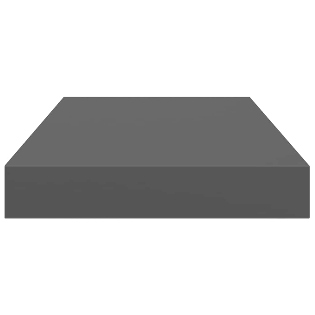 Wandschap zwevend 40x23x3,8 cm MDF hoogglans grijs is nu te koop bij PeponiXL, paradijselijk wonen!