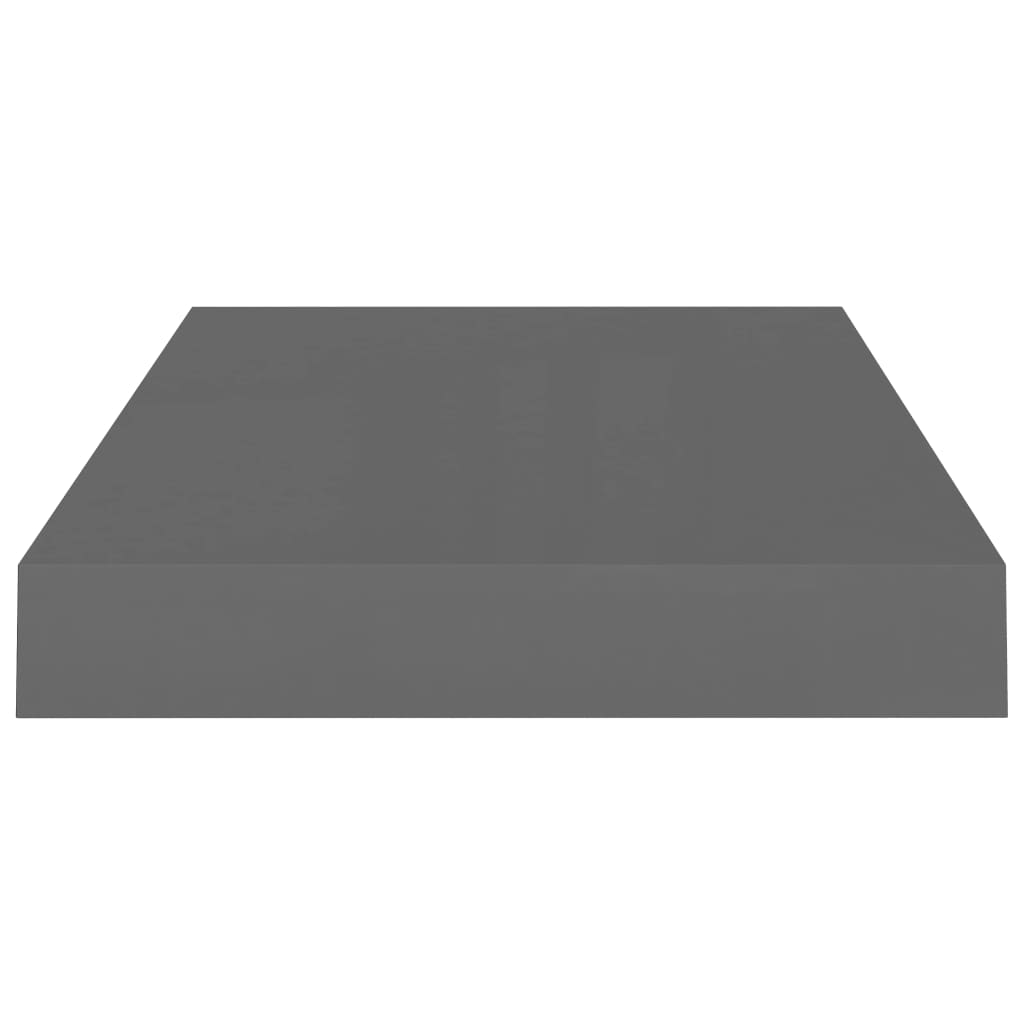 Wandschappen zwevend 2 st 40x23x3,8 cm MDF hoogglans grijs is nu te koop bij PeponiXL, paradijselijk wonen!