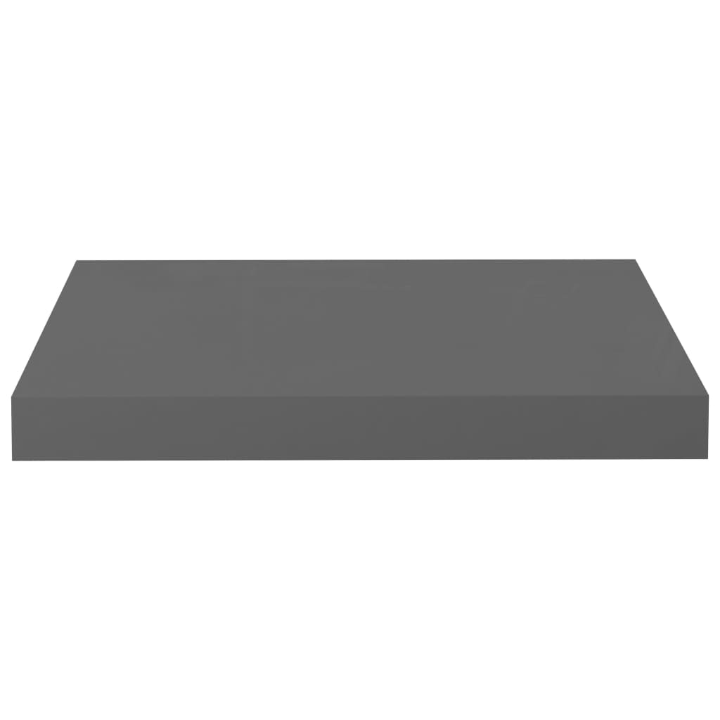 Wandschappen zwevend 4 st 40x23x3,8 cm MDF hoogglans grijs is nu te koop bij PeponiXL, paradijselijk wonen!