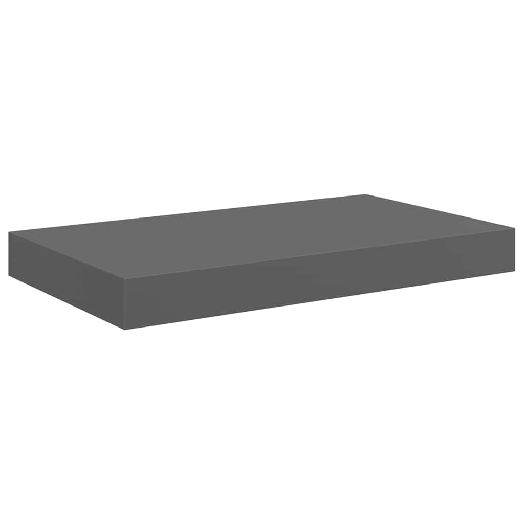 Wandschappen zwevend 4 st 40x23x3,8 cm MDF hoogglans grijs is nu te koop bij PeponiXL, paradijselijk wonen!