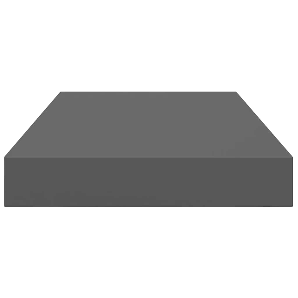 Wandschappen zwevend 4 st 40x23x3,8 cm MDF hoogglans grijs is nu te koop bij PeponiXL, paradijselijk wonen!