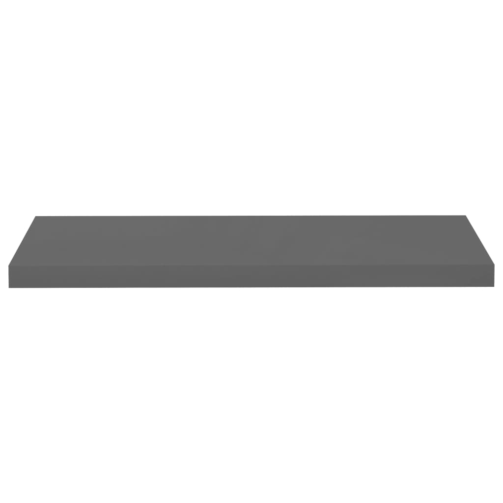 Wandschap zwevend 80x23,5x3,8 cm MDF hoogglans grijs is nu te koop bij PeponiXL, paradijselijk wonen!
