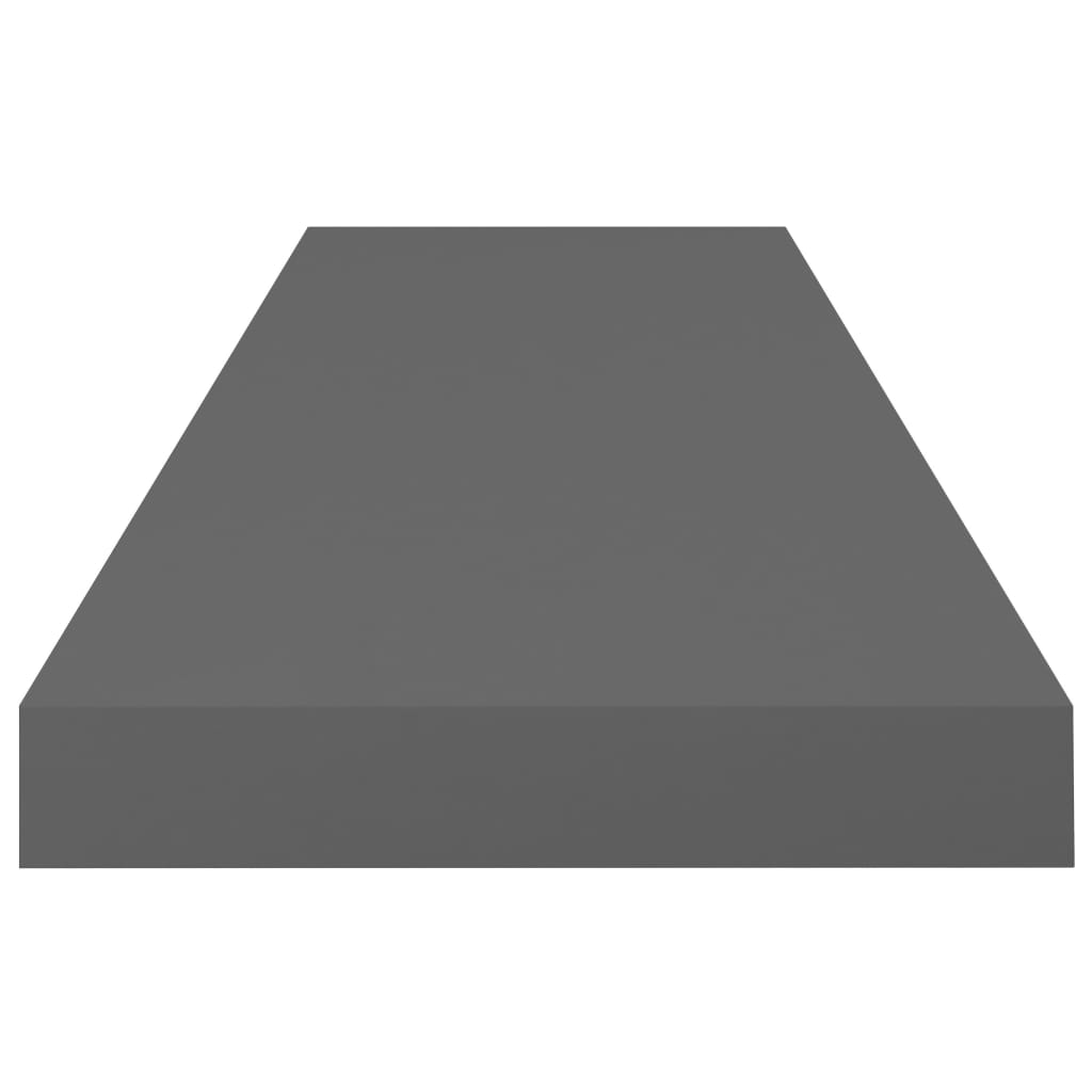 Wandschap zwevend 80x23,5x3,8 cm MDF hoogglans grijs is nu te koop bij PeponiXL, paradijselijk wonen!